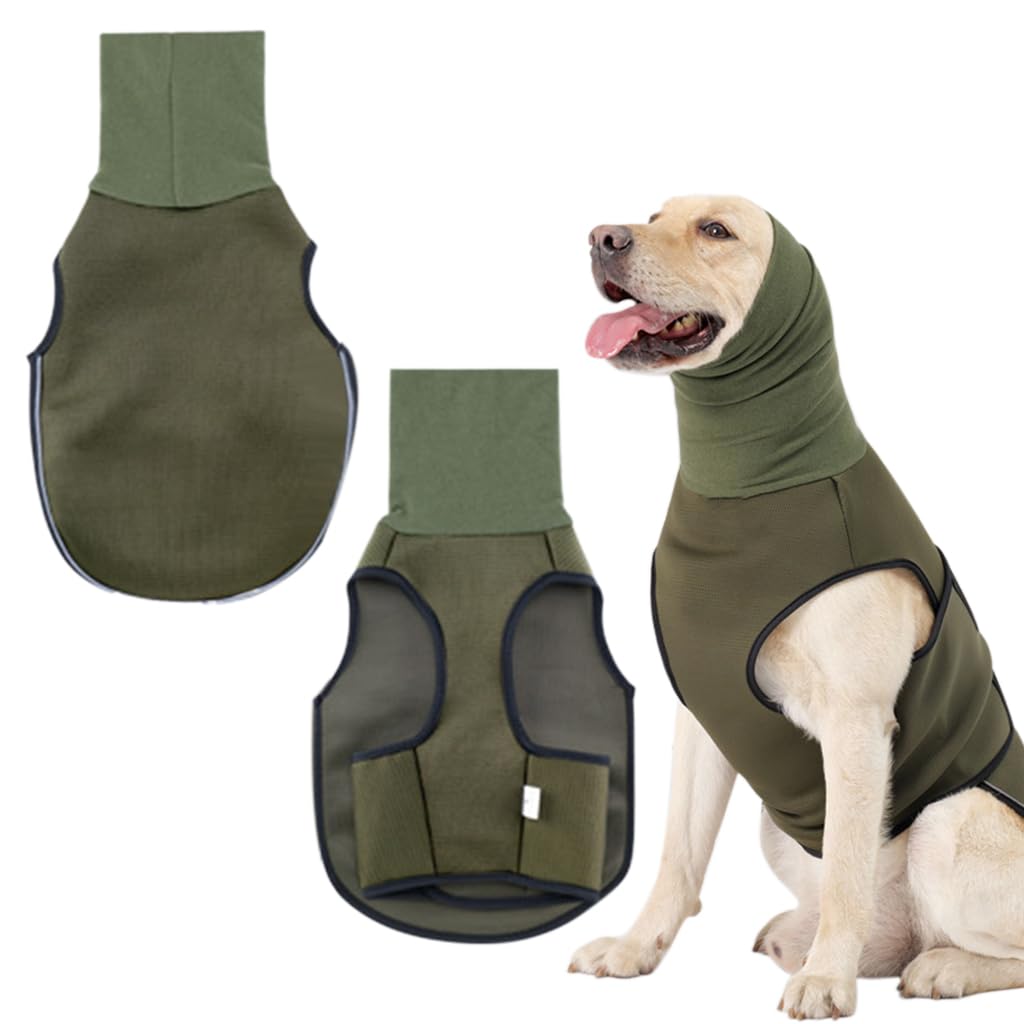 Qpets Dog Clothes with Head Wrap Comforting Dog Clothes for Large Medium Breeds Dog Anxiety Jacket Adjustable Hook and Loop Closure Breathable All Season Dog Jacket for 20-30kg Dogs, XXL Qpets Dog Clothes with Head Wrap Comforting Dog Clothes for Large Medium Breeds Dog Anxiety Jacket Adjustable Hook and Loop Closure Breathable All Season Dog Jacket for 20-30kg Dogs, XXL